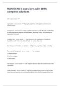 MAN EXAM 1 questions with 100&percnt; complete solutions