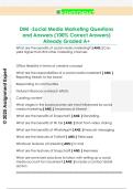 DMI -Social Media Marketing Questions  and Answers &lpar;100&percnt; Correct Answers&rpar;  Already Graded A&plus;