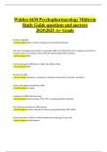 Walden University &ndash; PSYC 6630 Psychopharmacology Midterm Study Guide &lpar;2024&sol;2025&rpar; &vert; Verified and Rated A&plus; &vert; Complete Exam Prep