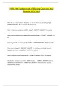 NUR 109 Fundamentals of Nursing Questions And Answers 2025&sol;2026