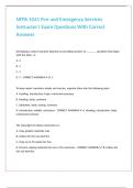 NFPA 1041 Fire and Emergency Services Instructor I Exam Questions With Correct Answers