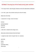 OB Week 5&colon; Nursing Care of the Family During Labor and Birth QUESTIONS AND CORRECT DETAILED  ANSWERS WITH COMPLETE SOLUTIONS  &vert; GRADED A&plus;