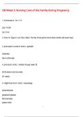 OB Week 3&colon; Nursing Care of the Family during Pregnancy  QUESTIONS AND CORRECT DETAILED  ANSWERS WITH COMPLETE SOLUTIONS  &vert; GRADED A&plus;