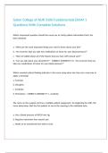 Galen College of NUR 3100 Fundamentals EXAM 1 Questions With Complete Solutions 