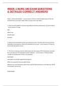 WEEK 1 NURS 180 EXAM QUESTIONS & DETAILED CORRECT ANSWERS
