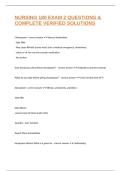 NURSING 180 EXAM 2 QUESTIONS & COMPLETE VERIFIED SOLUTIONS