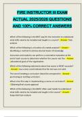 FIRE INSTRUCTOR III EXAM ACTUAL 2025&sol;2026 QUESTIONS AND 100&percnt; CORRECT ANSWERS