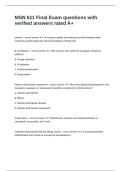 MSN 611 Final Exam questions with verified answers rated A&plus;