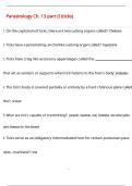 Parasitology Ch&period; 13 part II &lpar;ticks&rpar;  QUESTIONS AND CORRECT DETAILED  ANSWERS WITH COMPLETE SOLUTIONS  &vert; GRADED A&plus;