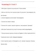 Parasitology Ch&period; 10 and 11  QUESTIONS AND CORRECT DETAILED  ANSWERS WITH COMPLETE SOLUTIONS  &vert; GRADED A&plus;