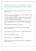 ATI Real Life RN Nursing Care of Children Gastroenteritis and Dehydration Exam Questions With Correct Answers 