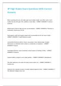 3P High Stakes Exam Questions With Correct Answers