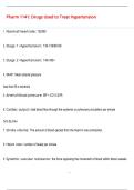 Pharm 1141&colon; Drugs Used to Treat Hypertension QUESTIONS AND CORRECT DETAILED  ANSWERS WITH COMPLETE SOLUTIONS  &vert; GRADED A&plus;