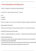 Pharmacology Migraine and Epilepsy exam QUESTIONS AND CORRECT DETAILED  ANSWERS WITH COMPLETE SOLUTIONS  &vert; GRADED A&plus;