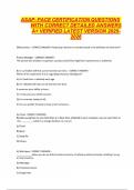 ASAP- PACE CERTIFICATION QUESTIONS WITH CORRECT DETAILED ANSWERS A&plus; VERIFIED LATEST VERSION 2025-2026