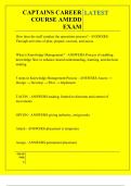 CAPTAINS CAREER COURSE AMEDD EXAM QUESTIONS AND ANSWERS 2025