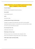 QMB 3250 FINAL EXAM PREP QUESTIONS WITH 100&percnt; CORRECT SOLUTIONS&excl;