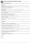 BIOLOGY CLEP EXAM WITH CORRECT ANSWERS 
