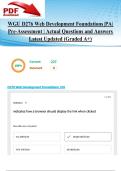 WGU D276 Web Development Foundations &vert;PA&vert; Pre-Assessment &vert;227 Actual Questions and Answers Latest Updated 2025&sol;2026 &lpar;Graded A&plus;&rpar;