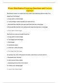 Water Distribution Exam top Questions and Correct Answers
