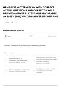 NRNP 6635 MIDTERM EXAM WITH CORRECT ACTUAL QUESTIONS AND CORRECTLY WELL DEFINED ANSWERS LATEST ALREADY GRADED A&plus; 2025 &ndash; 2026&sol;WALDEN UNIVERSITY NURSING