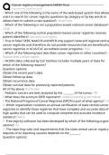 Cancer registry management AHIMA final Exam Questions and Answers 100&percnt; Pass &vert;Verified & Updated&vert;ACTUAL 2025&sol;2026 Cheat Sheet