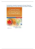 Test Bank for Canadian Community as Partner Theory & Multidisciplinary Practice 5th edition By Ardene R&period; Vollman