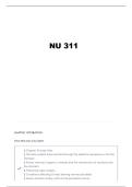 NU 311 FINAL SG QUESTIONS AND VERIFIED ANSWERS