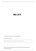 NU 311 EXAM 3 QUESTIONS AND VERIFIED ANSWERS