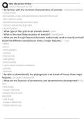 BIO 182 Exam 4 NAU Exam Questions and Answers 100&percnt; Pass &vert;Verified & Updated&vert;ACTUAL 2025&sol;2026 Cheat Sheet
