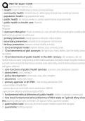 PBH 101 Exam 1 UNR Exam Questions and Answers 100&percnt; Pass &vert;Verified & Updated&vert;ACTUAL 2025&sol;2026 Cheat Sheet