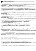 Earth System Science Exam Questions and Answers 100&percnt; Pass &vert;Verified & Updated&vert;ACTUAL 2025&sol;2026 Cheat Sheet