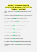 USAHS NM1 Exam 2 - Units 5-8  UPDATED ACTUAL QUESTIONS AND  CORRECT ANSWERS