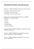 WVU BCOR 370 FINAL exam with answers