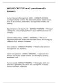 WVU BCOR 370 Exam 2 questions with answers