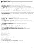 PBH 101 UNIT 1 Exam Questions and Answers 100&percnt; Pass &vert;Verified & Updated&vert;ACTUAL 2025&sol;2026 Cheat Sheet