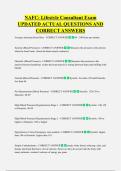 NAFC&colon; Lifestyle Consultant Exam  UPDATED ACTUAL QUESTIONS AND  CORRECT ANSWERS