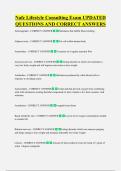 Nafc Lifestyle Consulting Exam UPDATED  QUESTIONS AND CORRECT ANSWERS