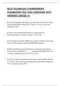 BICSI TECHNICIAN COMPREHENSIVE EXAMINATION TEST 2026 QUESTIONS WITH ANSWERS GRADED A&plus;