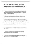 BICSI TECHNICIAN EXAM SCRIPT 2026 QUESTIONS WITH ANSWERS GRADED A&plus;