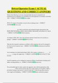 Driver&sol;Operator Exam 1 ACTUAL  QUESTIONS AND CORRECT ANSWERS