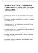 BIO-MEDICINE NCCAOM COMPREHENSIVE EXAMINATION TEST 2026 SOLVED QUESTIONS AND SOLUTIONS