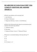 BIO-MEDICINE NCCAOM COMPREHENSIVE EXAMINATION TEST 2026 SOLVED QUESTIONS AND SOLUTIONS