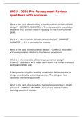 WGU - D291 Pre-Assessment Review questions with answers