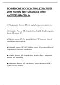 BIO-MEDICINE NCCAOM FINAL EXAM PAPER 2026 ACTUAL TEST QUESTIONS WITH ANSWERS GRADED A&plus;