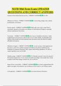 NUFD Mid-Term Exam UPDATED  QUESTIONS AND CORRECT ANSWERS