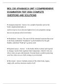 BIOL 230 ATHABASCA UNIT 1 COMPREHENSIVE EXAMINATION TEST 2026 COMPLETE QUESTIONS AND SOLUTIONS