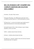 BIOL 230 ATHABASCA UNIT 1 EXAMPREP 2026 COMPLETE QUESTIONS AND SOLUTIONS 100&percnt; CORRECT