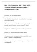 BIOL 230 ATHABASCA UNIT 1 FINAL PAPER 2026 FULL QUESTIONS AND CORRECT ANSWERS VERIFIED A&plus;