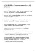 WGU C175 Pre-Assessment questions with answers&period;